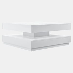 Mesa de centro Florenz tampo giratório 76x76x38 cm Branco en.casa