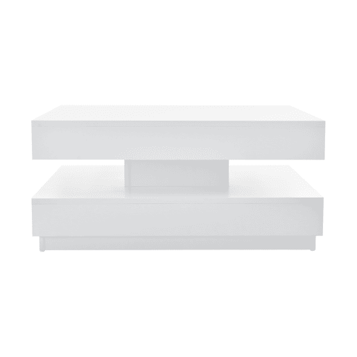 Mesa de centro Florenz tampo giratório 76x76x38 cm Branco en.casa