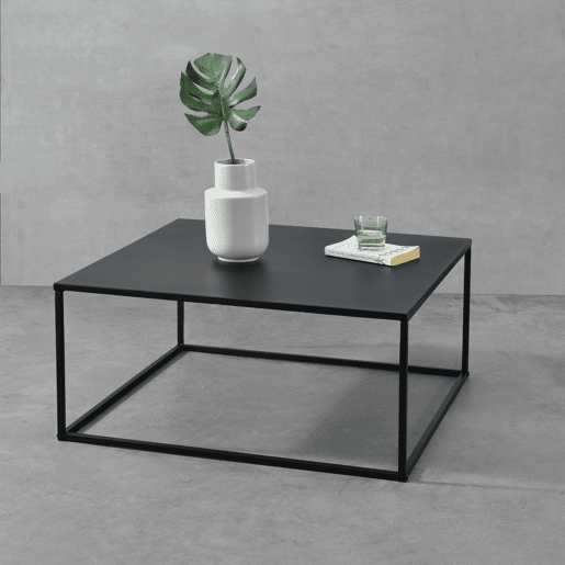 Mesinha de metal Lebus 38 x 85 x 85 cm - Preto en.casa Mesinha de metal Lebus 38 x 85 x 85 cm - Preto en.casa