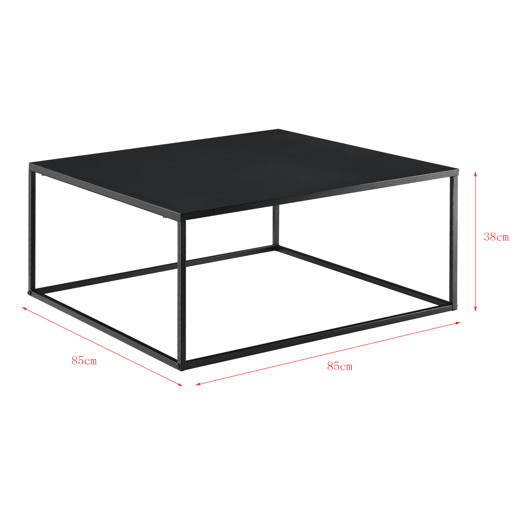 Mesinha de metal Lebus 38 x 85 x 85 cm - Preto en.casa Mesinha de metal Lebus 38 x 85 x 85 cm - Preto en.casa