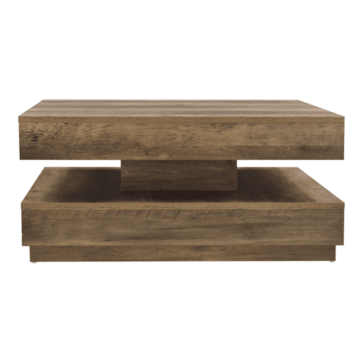 Mesa de centro Florenz tampo giratório 76x76x38 cm Aspeto madeira en.casa