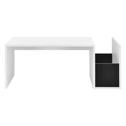 Mesa lateral Bollnäs com compartimento lateral de aglomerado 90 x 45 x 35 cm - Branco en.casa