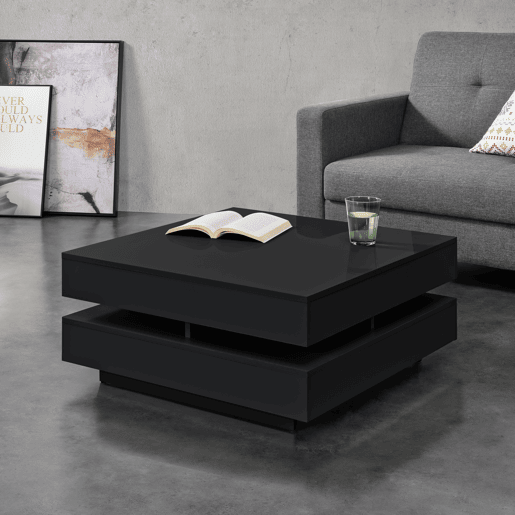 Mesinha de aglomerado Märsta 75 x 75 x 35,5 cm - Preto en.casa