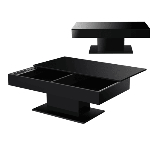 Mesinha Lünen aglomerada 40 x 110 x 60 cm - Preto en.casa