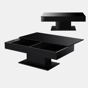 Mesinha Lünen aglomerada 40 x 110 x 60 cm - Preto en.casa