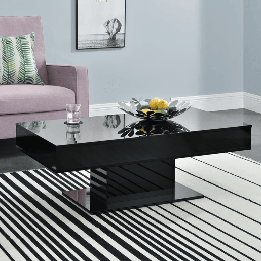 Mesinha Lünen aglomerada 40 x 110 x 60 cm - Preto en.casa