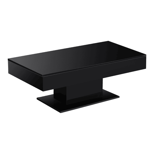 Mesinha Lünen aglomerada 40 x 110 x 60 cm - Preto en.casa