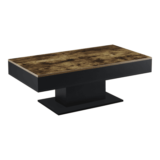 Mesa de centro Chipboard Lünen 40 x 110 x 60 cm - Efeito madeira e preto en.casa