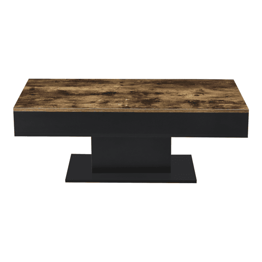 Mesa de centro Chipboard Lünen 40 x 110 x 60 cm - Efeito madeira e preto en.casa