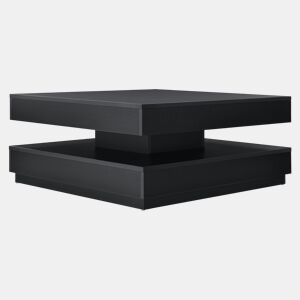 Mesa de centro Florenz tampo giratório 76x76x38 cm Preto en.casa