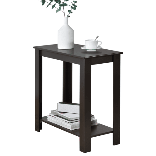 Mesinha Chur com Prateleira Inferior MDF 61,3 x 60 x 30 cm - Café colorido en.casa