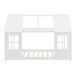 Cama para niños Tostedt en forma de casa con ventanas y colchón 97x207 Cama para niños Tostedt en forma de casa con ventanas y colchón 97x207 Blanco/ Beige