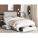 Beliani Cama con cajones Terciopelo LIEVIN 145x217 Beliani Cama con cajones Terciopelo LIEVIN 145x217 Beige
