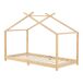 Cama para niños Brome en forma de casa con techo desmontable Cama para niños Brome en forma de casa con techo desmontable Natural