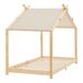 Cama para niños Brome en forma de casa con techo desmontable Cama para niños Brome en forma de casa con techo desmontable Natural