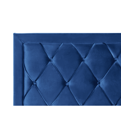 Cama com gavetas de arrumação Veludo LIEVIN 140 x 200 cm Azul marinho