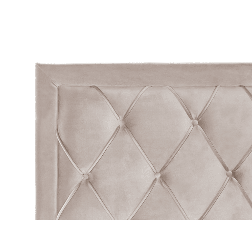 Cama com gavetas de arrumação Veludo LIEVIN 160 x 200 cm Creme