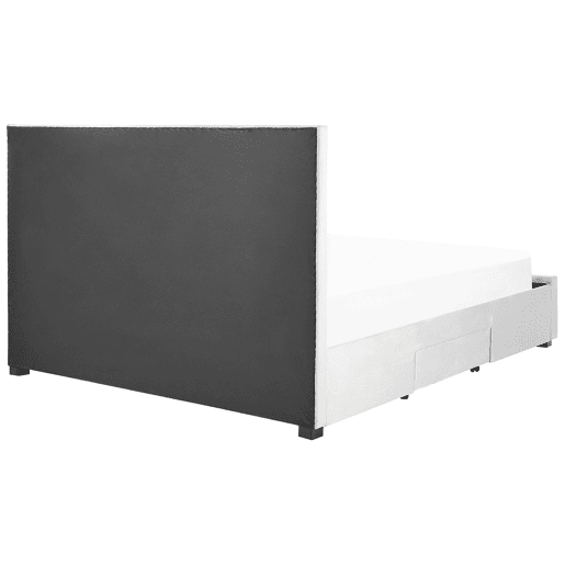 Cama com gavetas de arrumação Veludo LIEVIN 180 x 200 cm Cinzento claro