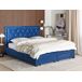 Beliani Cama con cajones Terciopelo LIEVIN 185x217 Beliani Cama con cajones Terciopelo LIEVIN 185x217 Azul Marino