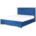 Beliani Cama con cajones Terciopelo LIEVIN 185x217 Beliani Cama con cajones Terciopelo LIEVIN 185x217 Azul Marino