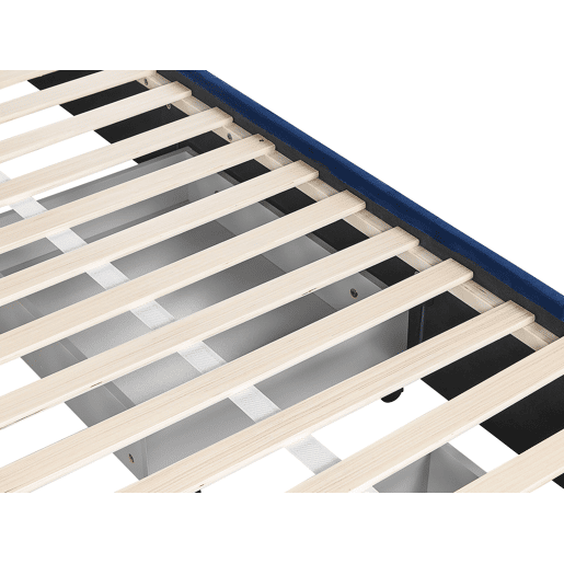 Cama com gavetas de arrumação Veludo LIEVIN 180 x 200 cm Azul marinho