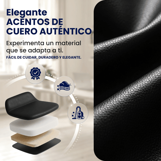 Sillon de oficina Pacific con funcion de masaje Cuero auténtico Negro 64X69X118 cm