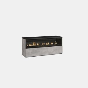Lareira eléctrica LED, sem aquecimento, 102x45x35cm, 1 abertura, 1 porta, Lareira eléctrica, Suspensa, Suspensão, Estilo moderno, Betão