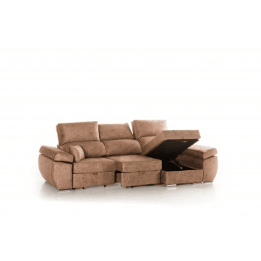 Chaise longue reversível Indico, Camel Direito