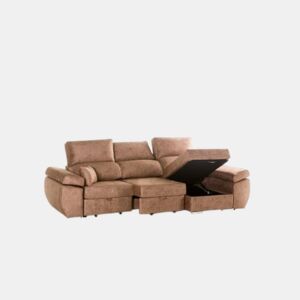 Chaise longue reversível Indico, Camel Direito