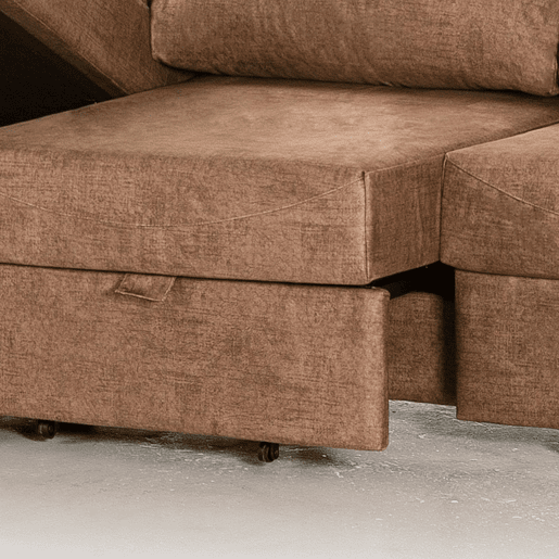 Chaise longue reversível Indico, Camel Direito
