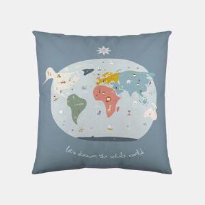 ALMOFADA VAZIA CAPA MAPA DO MUNDO 40x40 CM
