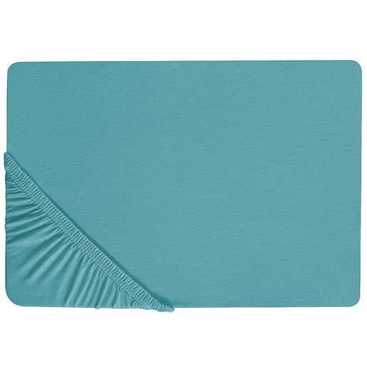 Lençol-capa HOFUF Algodão 200 x 200 cm Turquesa Lençol-capa HOFUF Algodão 200 x 200 cm Turquesa