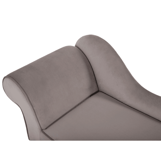 Chaise longue à esquerda BIARRITZ Veludo Taupe