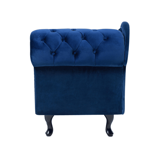 Chaise longue à direita NIMES Veludo Azul marinho