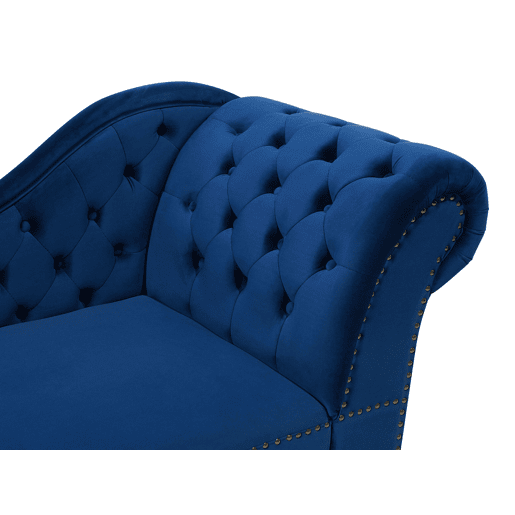 Chaise longue à direita NIMES Veludo Azul marinho