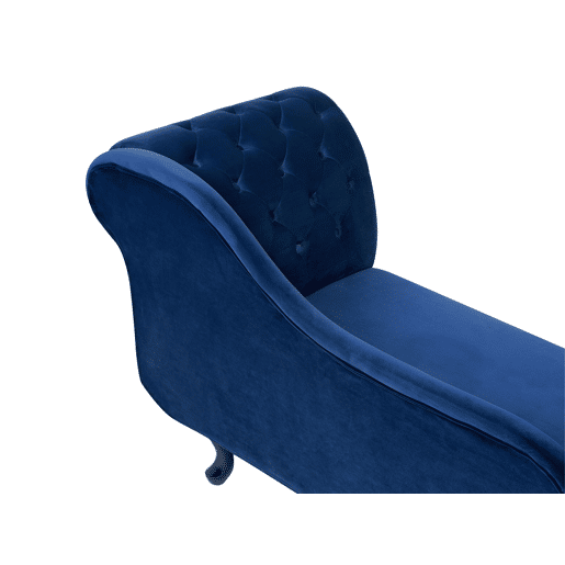 Chaise longue à direita NIMES Veludo Azul marinho