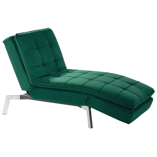 Chaise longue LOIRET Veludo Verde esmeralda
