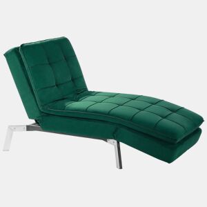 Chaise longue LOIRET Veludo Verde esmeralda