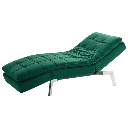 Chaise longue LOIRET Veludo Verde esmeralda