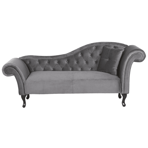 Beliani Chaise longue à direita Veludo LATTES
