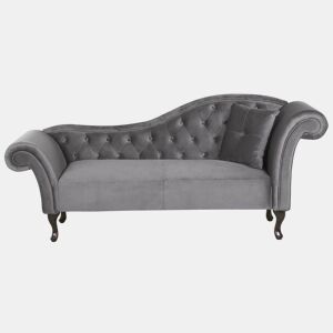 Beliani Chaise longue à direita Veludo LATTES