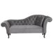 Beliani Chaise longue derecho Terciopelo LATTES Beliani Chaise longue derecho Terciopelo LATTES Azul/ Verde