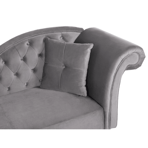 Beliani Chaise longue à direita Veludo LATTES