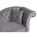 Beliani Chaise longue derecho Terciopelo LATTES Beliani Chaise longue derecho Terciopelo LATTES Azul/ Verde