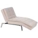 Beliani Chaise longue Terciopelo LOIRET Beliani Chaise longue Terciopelo LOIRET Beige