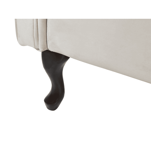 Chaise longue à direita LATTES Veludo Creme