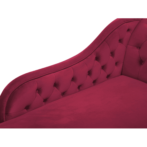 Chaise longue à direita NIMES Veludo Vermelho escuro
