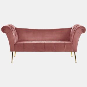 Chaise longue NANTILLY Veludo Rosa