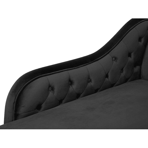 Chaise longue à direita NIMES Veludo Preto