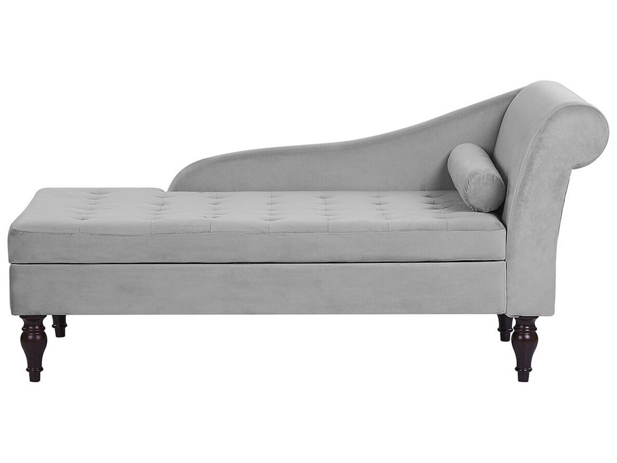 Beliani Chaise longue derecho Terciopelo PESSAC